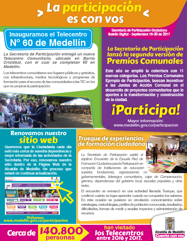 Bolet&iacute;n informativo - La participaci&oacute;n es con vos.